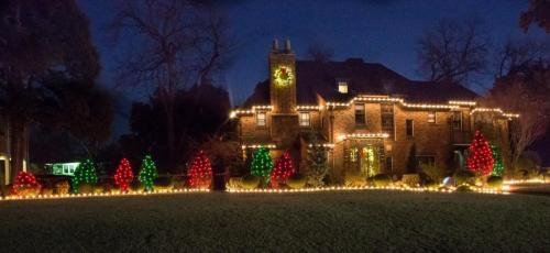 this image shows Christmas lights installation in Citrus-Heights, CA
