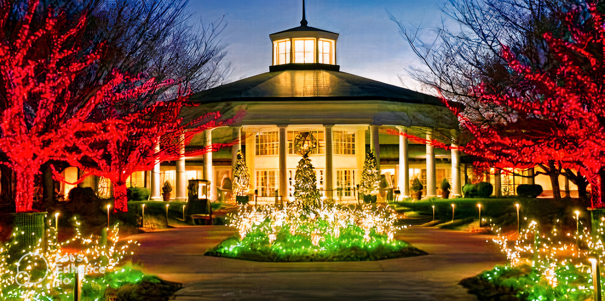 this image shows Christmas lights in Citrus Heights, CA